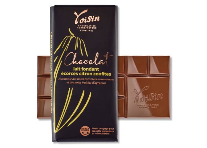 Lait fondant
Écorces de citron confites